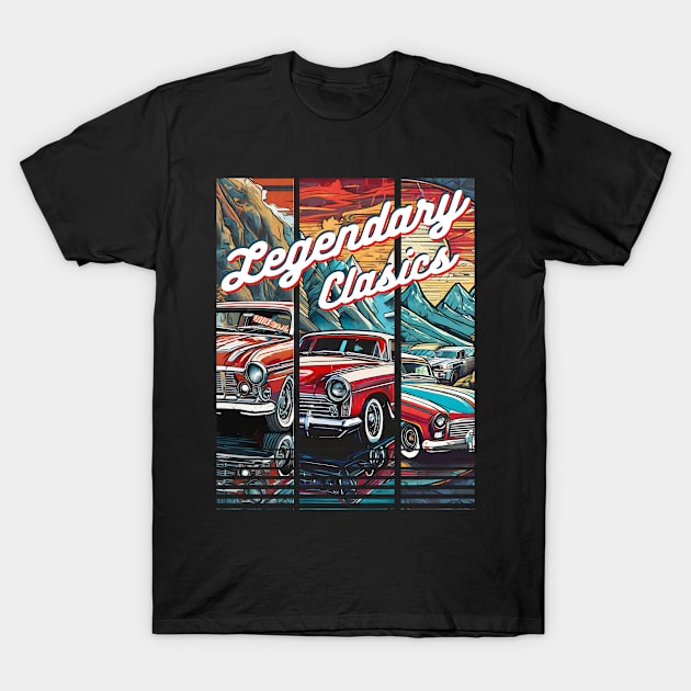 Legendary Classics car T-Shirt by Tjhtt Autoarts